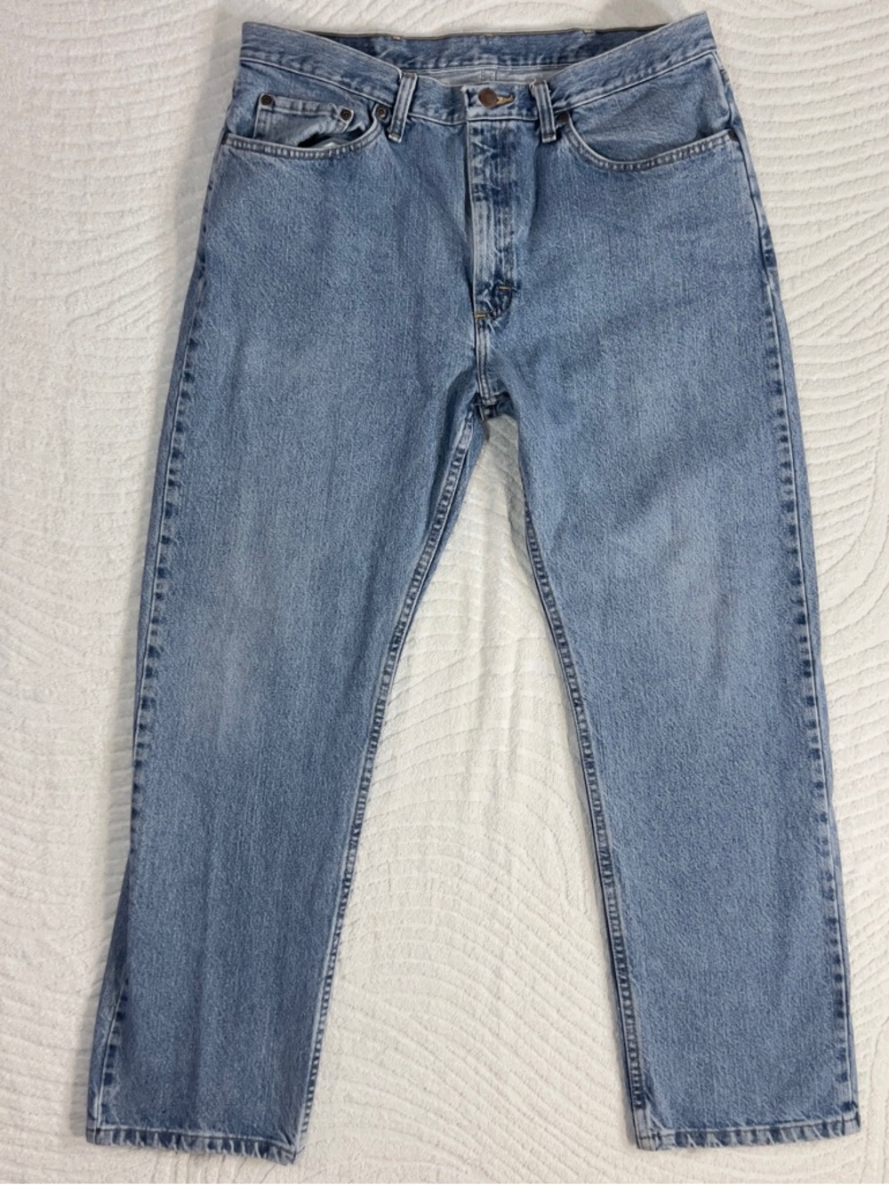 Wrangler Men's Light Blue Straight Jeans 36x30